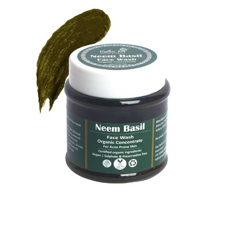 Anti Acne Organic Neem Basil Face Wash – Rustic Art
