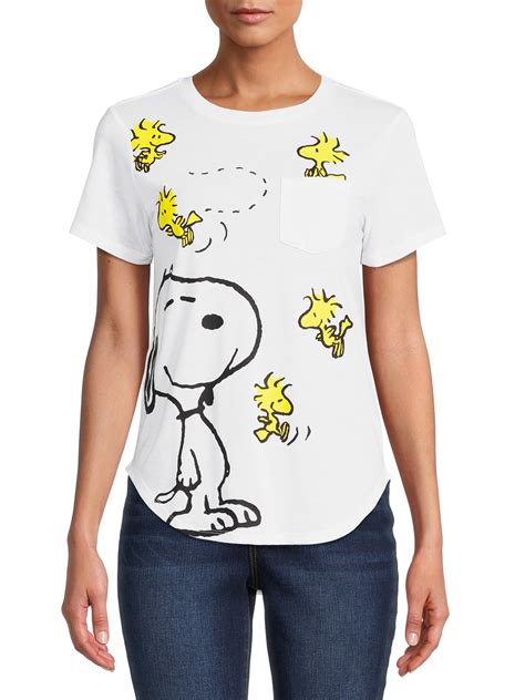 Peanuts Women’s Knit Pocket T-Shirt - Walmart.com