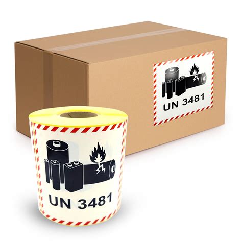 Buy MD Labels500 Dangerous Goods Labels UN 3481 100 x 100 mm - Contains ...