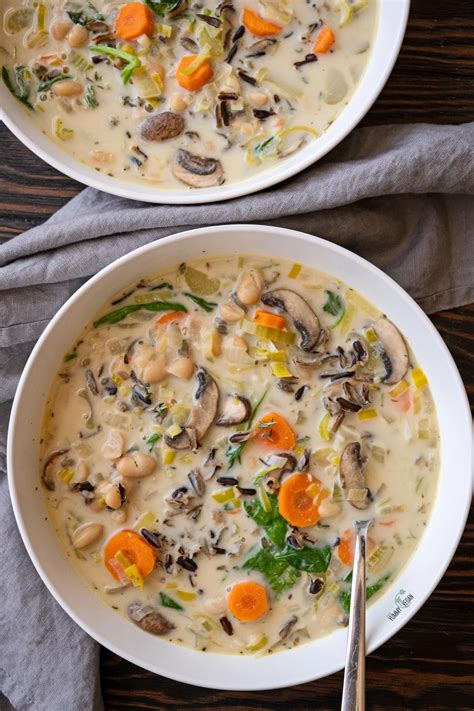 The BEST Creamy Wild Rice Soup (Vegan + Gluten-Free)