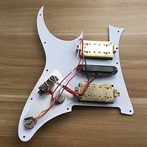 Loaded Pickguard Pre-wired HSH Humbuker Pickup For Ibanez Guitar (Black ...