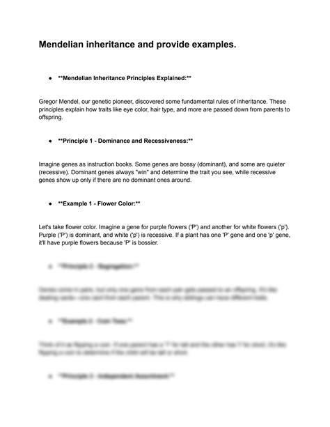 Image result for Simple Mendelian Inheritance Examples