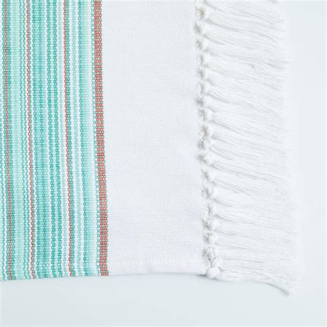 Buy Medora Multicolour Striped Cotton Ribbed Placemat - 33x48cm from ...