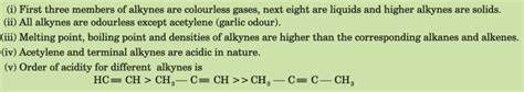 Hydrocarbons: Alkynes Reaction chart