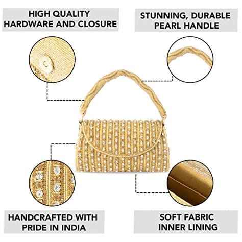 Peora Clutch Purses for Women Wedding Handmade Evening Handbags Party ...