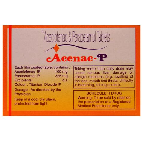 Acenac P Tablet 10's Price, Uses, Side Effects, Composition - Apollo ...
