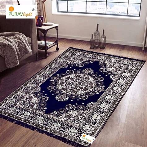 Buy Purav Light Home Decor Cotton Carpets for Living Room 5x7 feet ...