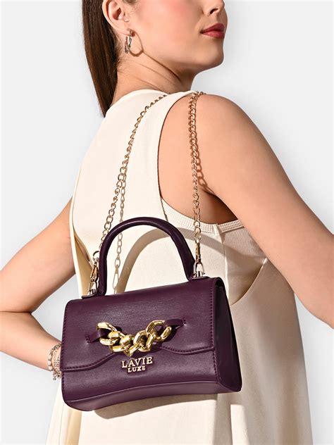 Buy Chain25 Flap Small Sling Bag Wine Online – Lavie World