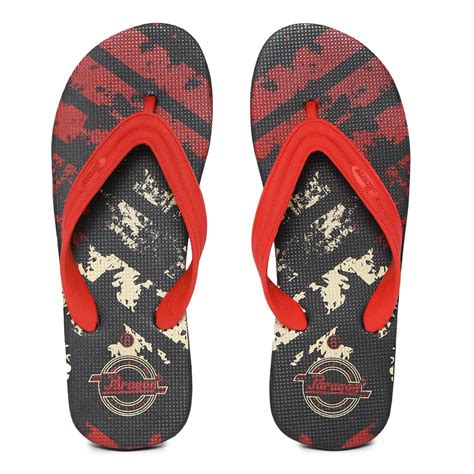 Buy PARAGON HWK3706G Men's Lightweight, Waterproof Red Flip Flops ...