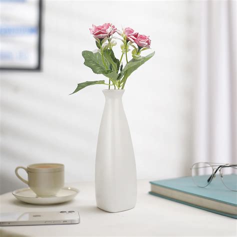 Buy Indulge Homes White Ceramic Bottle Vase (Bottle_Vase_9Inch) Online ...