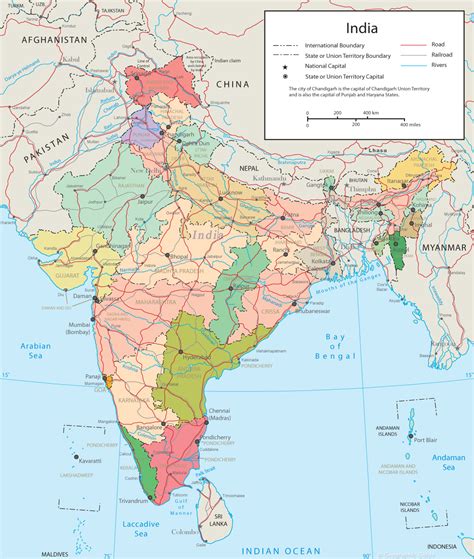India Political Map, New Delhi