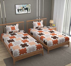 BELVOSTUM 280 TC Cotton Single 3D Printed Flat Bedsheet - Buy BELVOSTUM ...
