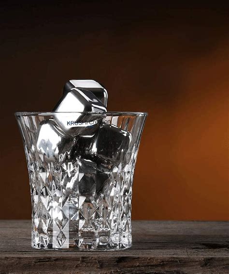KRUSHI Creation Diamond Design Whiskey Glass Set of 6, Clear, 300 ML ...