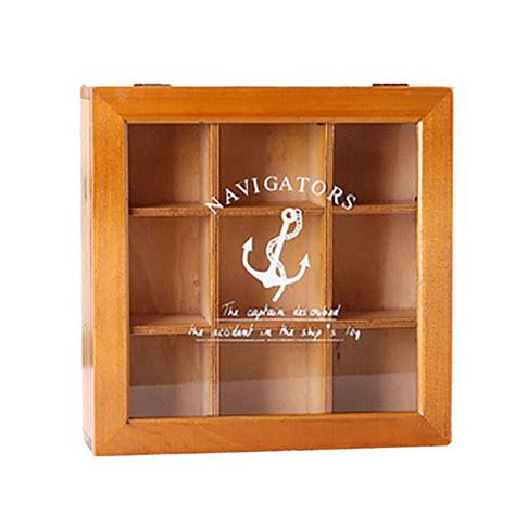 Wooden Tea Box Tea Storage Chests - Multipurpose Organization Display ...