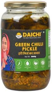 DAICHI Spicy and Tangy In house Spices Green Chilli Pickle Price in ...
