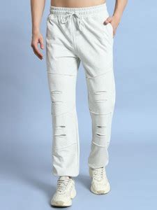 WEARDUDS Self Design Men White Track Pants - Buy WEARDUDS Self Design ...