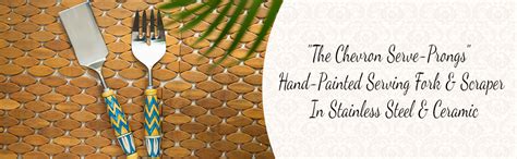 ExclusiveLane The Mughal Paich Daar Hand-Painted Serving Fork & Scraper ...