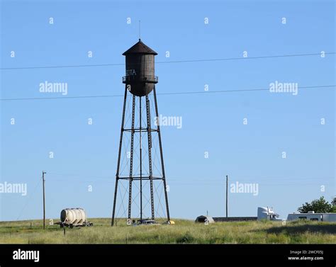 Old water tower in the ghost town of Keota Colorado - June 2023 Stock ...