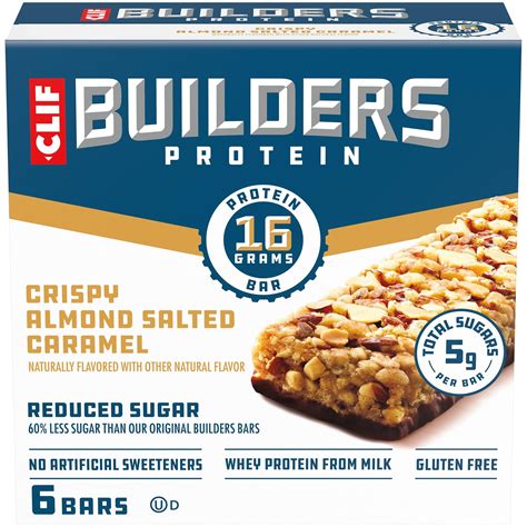 CLIF BUILDERS Protein Bars IRF13 - Crispy Almond Salted Caramel ...