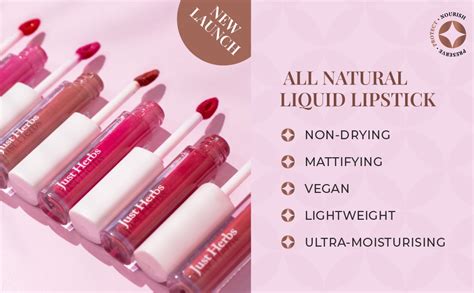 Just Herbs Ayurvedic Creamy Matte Long Lasting Liquid Lipstick ...
