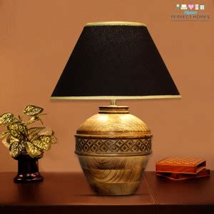Flipkart Perfect Homes Cromwell large natural carved wood table lamp ...