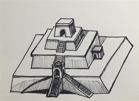 Easy Ziggurat Drawing