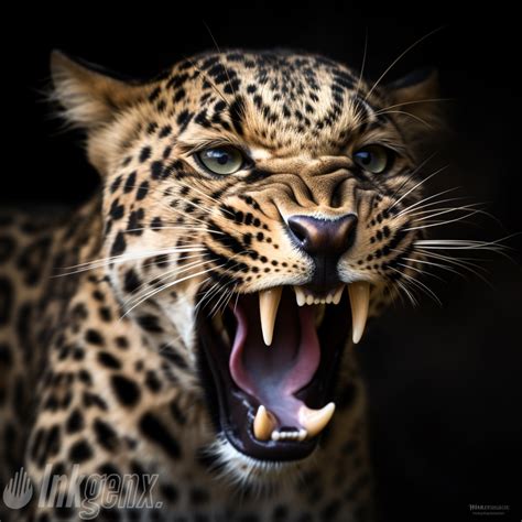 Leopard Baring Fangs | Inkgenx Tattoo References | Wild animals ...