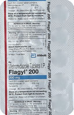 Flagyl 200 Tablet: Uses, Side Effects, Price, Dosage & More Info ...
