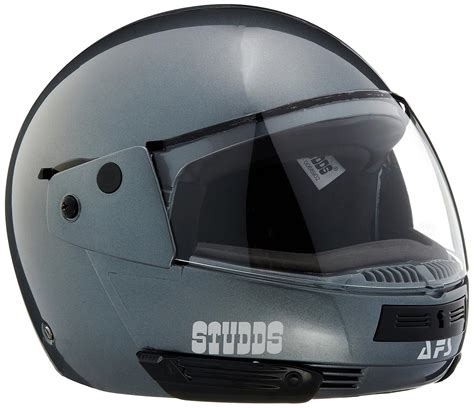 Studds Ninja Pastel Plain Flip Up Full Face Helmet (Gun Grey, M ...
