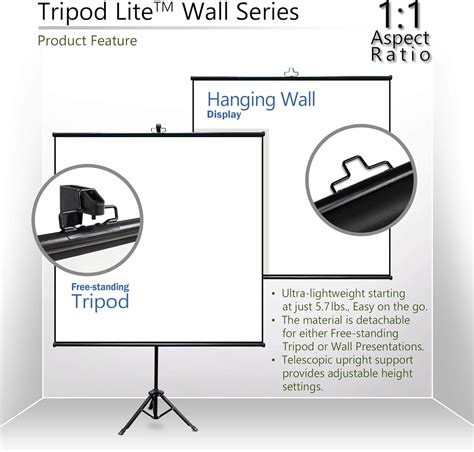 EliteScreens Elite Screens Tripod Lite Wall Series | 2 in 1 India | Ubuy