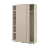 PAX / HASVIK wardrobe, grey-beige/grey-beige, 150x66x236 cm (59x26x931 ...
