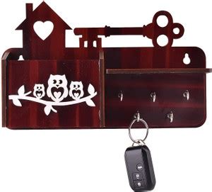 MANVIK 1 pocket with pen stand holder for home office bedroom Wood Key ...