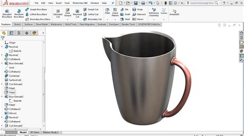 Image result for Coffee Mug 3D Tutorial in SolidWorks