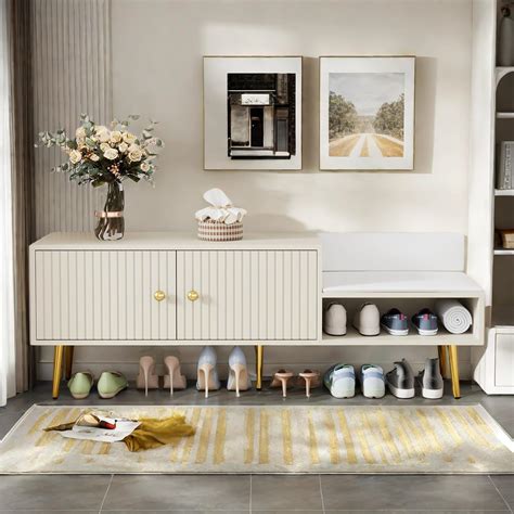NicBex Shoe Bench,Modern Shoe Storage Bench with 2 India | Ubuy