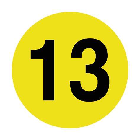 Number 13 Floor Marker | Safety-Label.co.uk