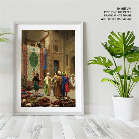 The Carpet Merchant Painting & Wall Art Print by Jean Leon Gerome ...