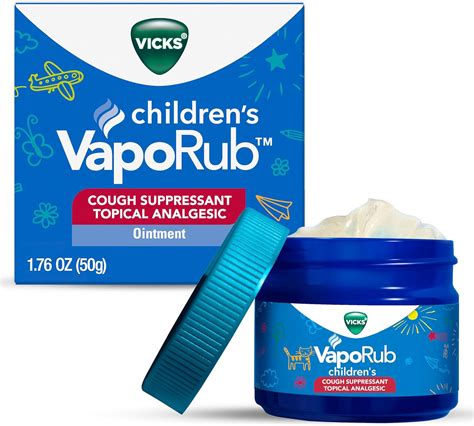 Vicks Vaporub Childrens Soothing Chest Rub Cough Suppressant Ointment ...