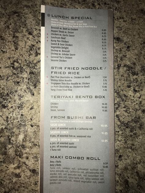 Menu at Idea Asian Restaurant, Clarksboro