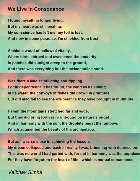 Consonance In Poetry