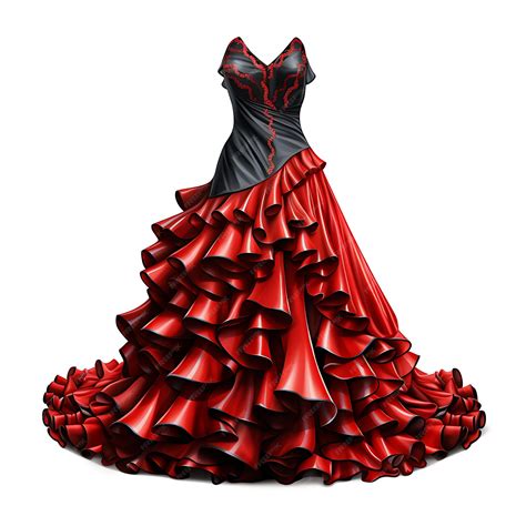 Premium AI Image | Isolated of Spanish Flamenco Dress Type Ruffled Gown ...