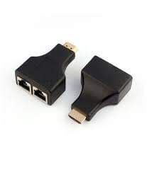 Microware 2 Pcs HDMI to Dual Port RJ45 Cat 5e/6 UTP Lan Ehternet ...