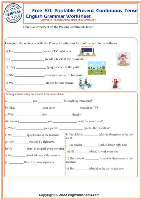 Continuous Tense Worksheet 的图像结果