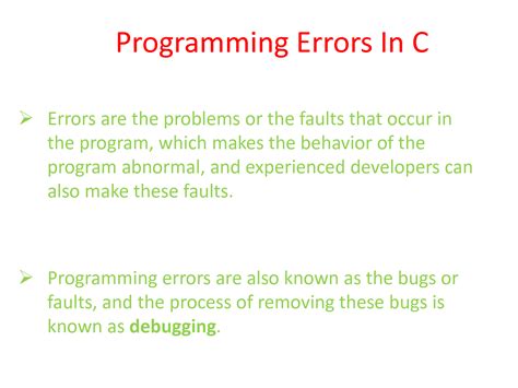 Image result for Common Program Errors