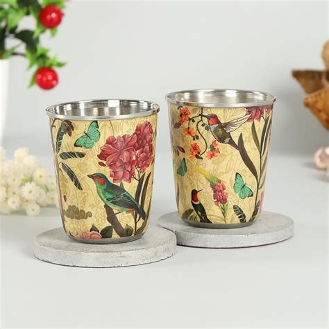 Buy INDIA CIRCUS Printed Steel Tumbler - Set of 2 from India Circus at ...