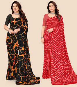 Red And Black Sarees - Buy Red And Black Sarees online at Best Prices ...