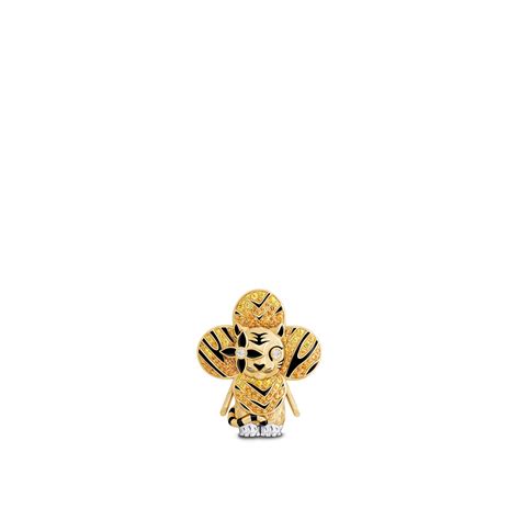 Vivienne Tiger Pendant, Yellow Gold, White Gold, Lacquer, Diamonds ...