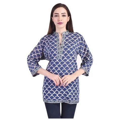 Hand Block Print Kurtis - Ladies Cotton Kurti Manufacturer from Jaipur