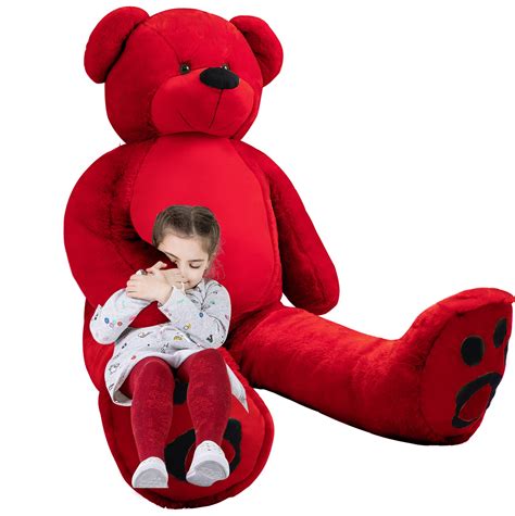 Buy Rounuo Giant Teddy Bear 6 ft Life Size, Huge Stuffed Plush Animals ...