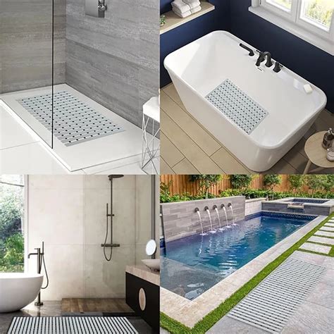 Eurotex Anti Slip Shower Mat for Bath, Kitchen, Pool and Wet Area, Ski