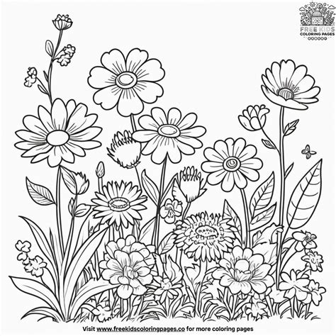 Free Printable Flower Garden Coloring Pages